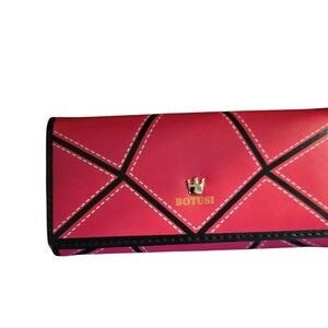 Botusi Pink and Black Wallet NWOT